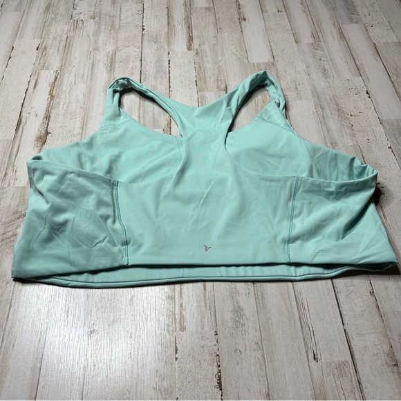 Old Navy Med-Support PowerSoft Racerback Sports Bra Sage Green Sz 4X - Picture 14 of 15